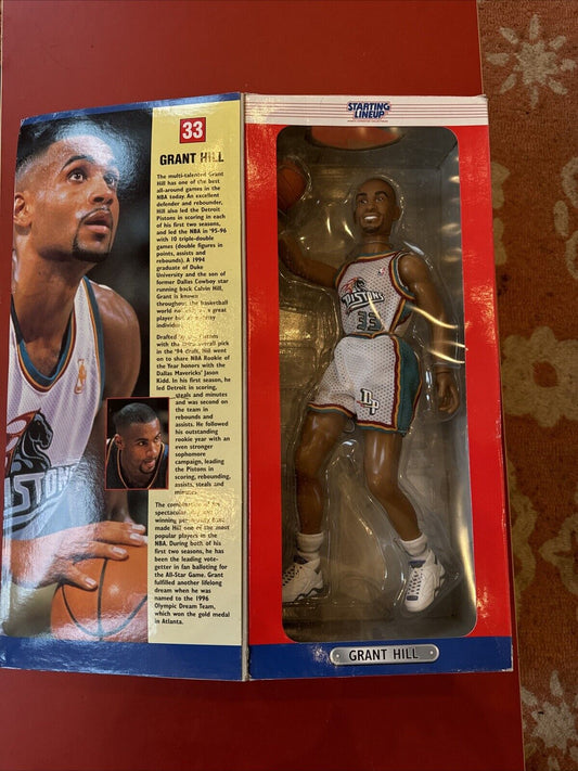 1997 Edition GRANT HILL Starting Lineup 12" Poseable Figure Pistons Basketball