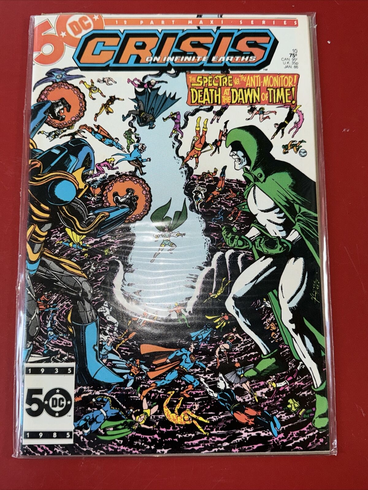 CRISIS ON INFINITE EARTHS #10 - SPECTRE VS ANTI-MONITOR - SUPERB COPY - 1986