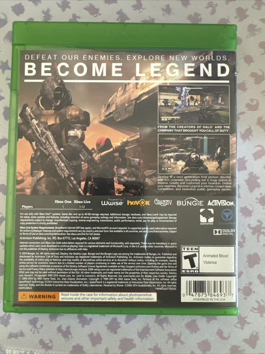 Destiny (Microsoft Xbox One, 2014) Complete In Box