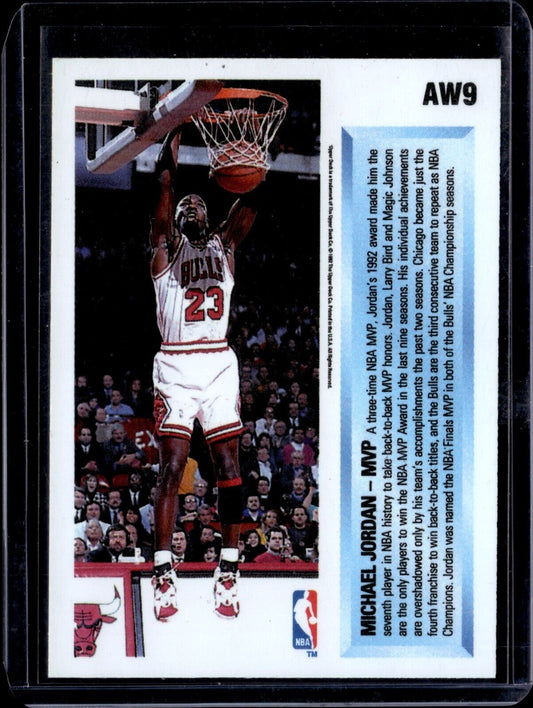 1992-93 Upper Deck Hologram Award Winner #AW9 MVP Michael Jordan