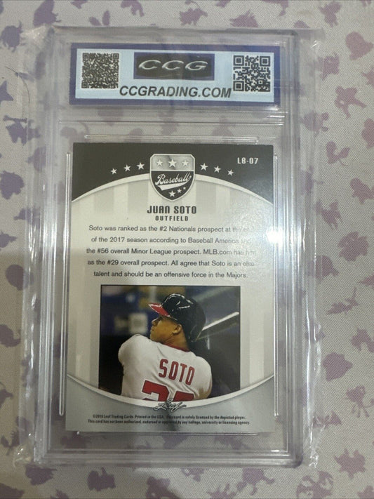 2018 Leaf Baseball Juan Soto Rookie # LB-07 CCG 🔥GEM MINT 10 🔥Nationals RC!