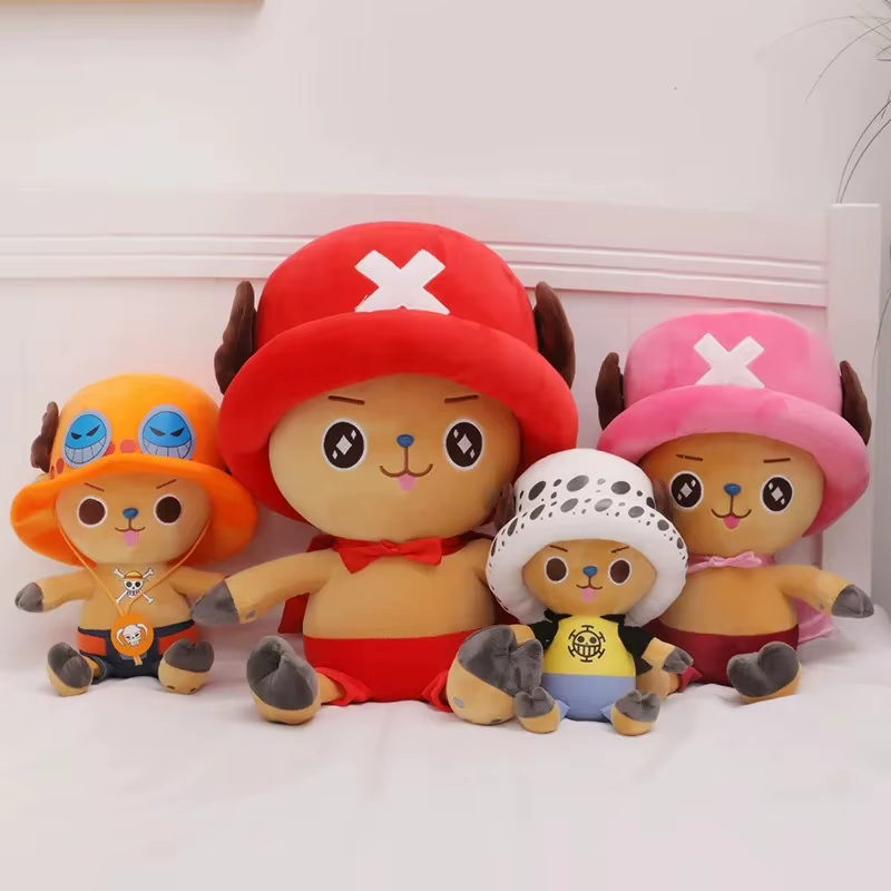 One Piece Anime Figure Luffy Stuffed Plush Doll Toy Bedroom Decoration for Kid X