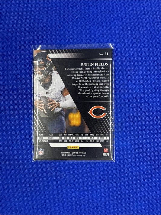 2023 Panini Limited Green Justin Fields #21 Chicago Bears 10/10 NM