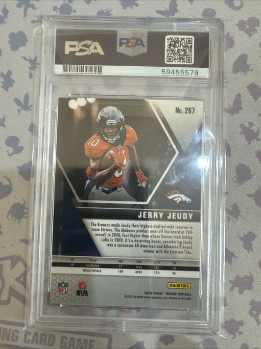 2020 Panini Mosaic - NFL Debut #267 Jerry Jeudy (RC) PSA 9