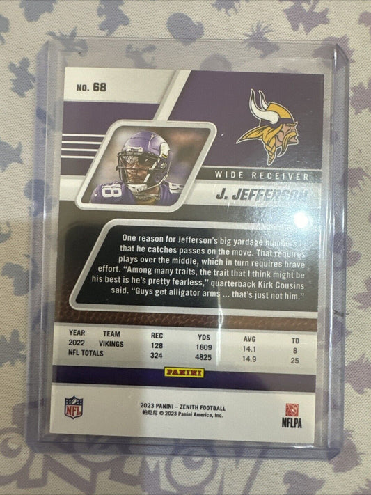 2023 Panini Zenith - 1st Down #68 Justin Jefferson /100
