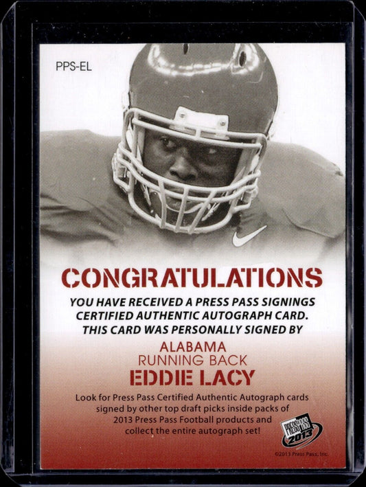 2013 Press Pass - Press Pass Signings Bronze #PPS-EL Eddie Lacy /69 (AU, RC)