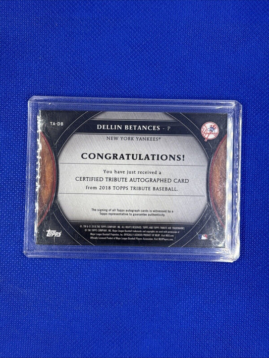 2018 Topps Tribute Tribute Auto Green /99 Dellin Betances #TA-DB Auto