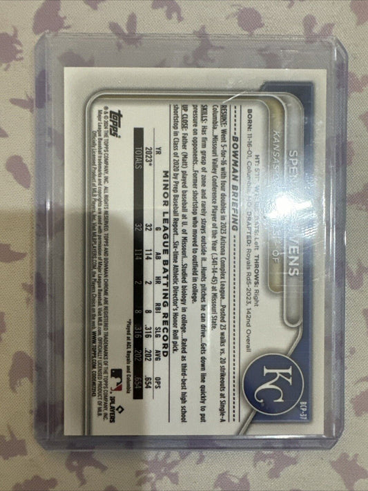 Spencer Nivens 2024 Bowman Chrome Fuchsia Refractor Card /199 #BCP-37