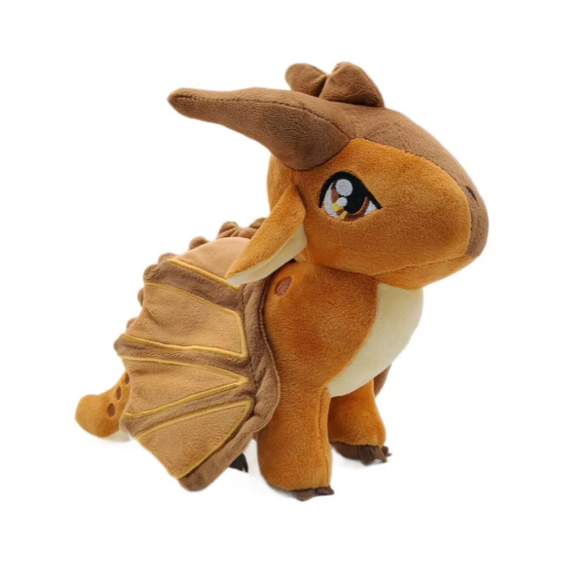 Wings of Fire Toys Dragon Plush Toy Soft Stuffed Animal Cool Brown Dragon Decor