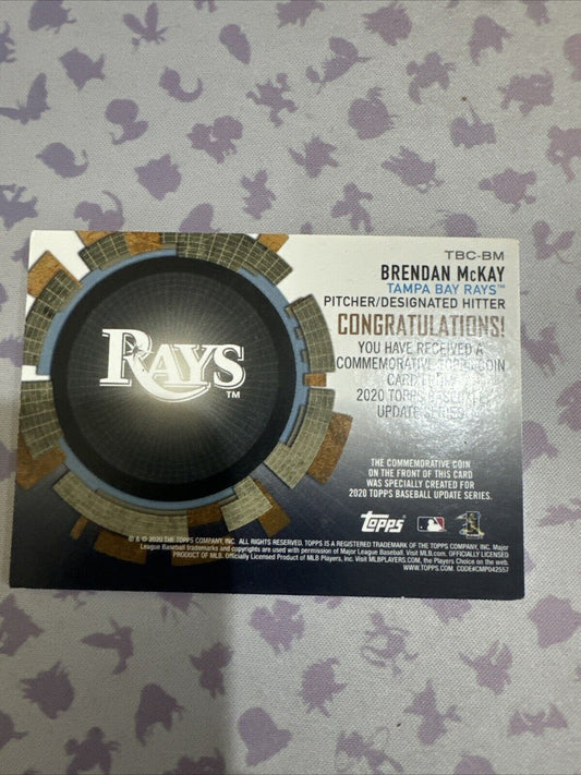 2020 Topps Update Series - Topps Baseball Coins #TBC-BM Brendan McKay (RC)