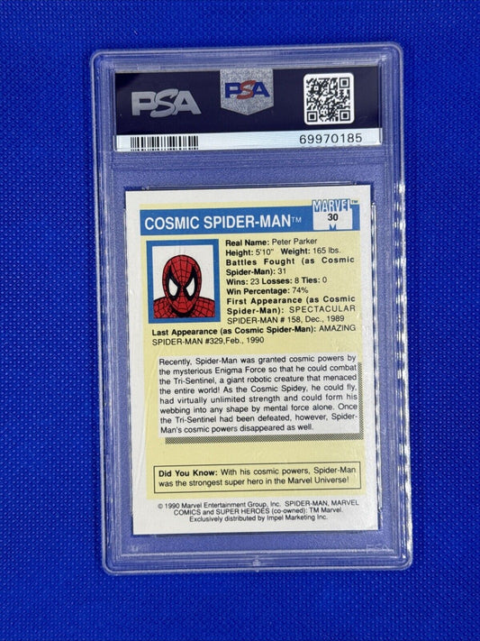 1990 Marvel Universe Cosmic Spider - Man PSA 7 NM #30 Spiderman