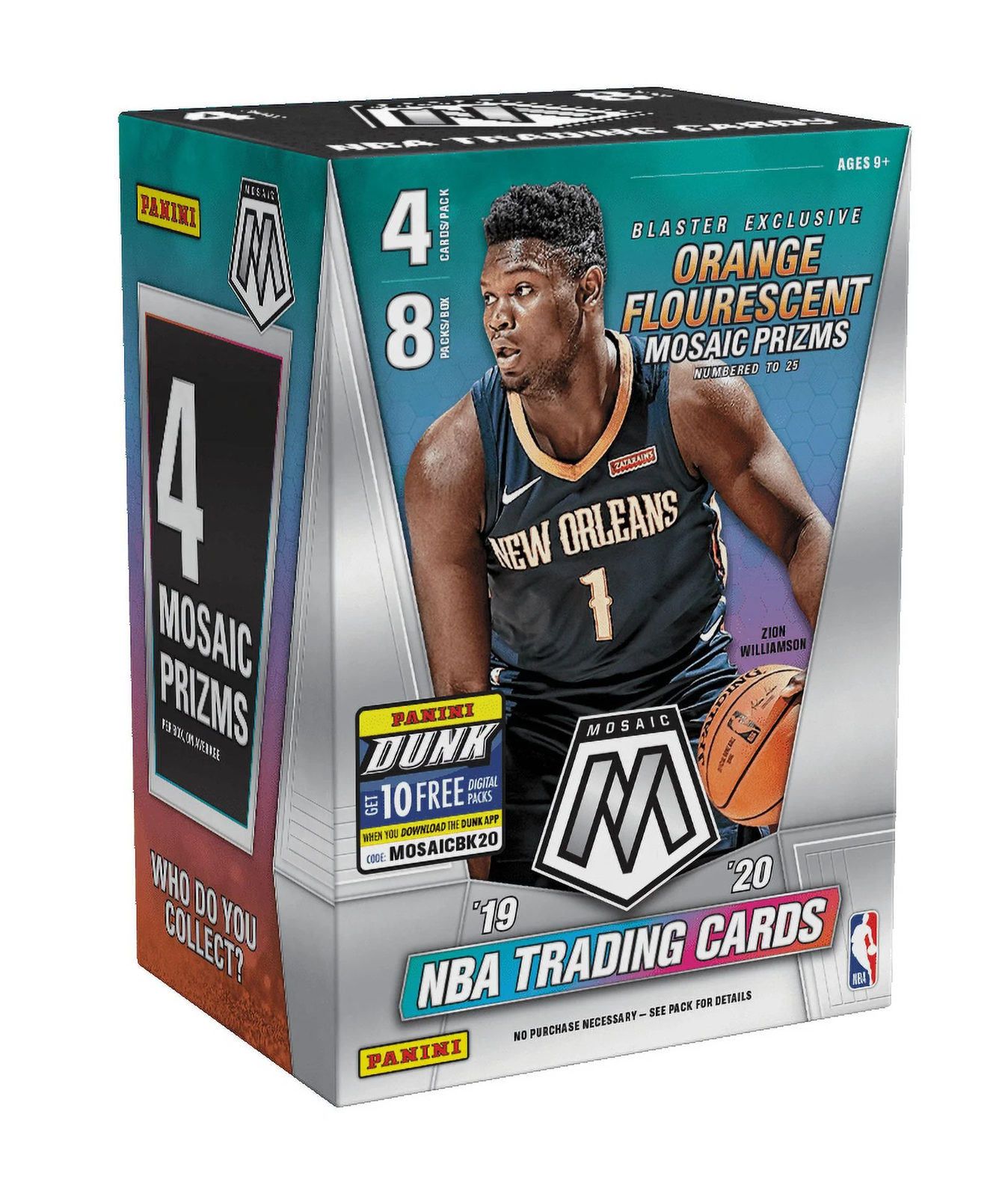 2019-20 Mosaic NBA Basketball Trading Cards Blaster Box- Online Exclusive