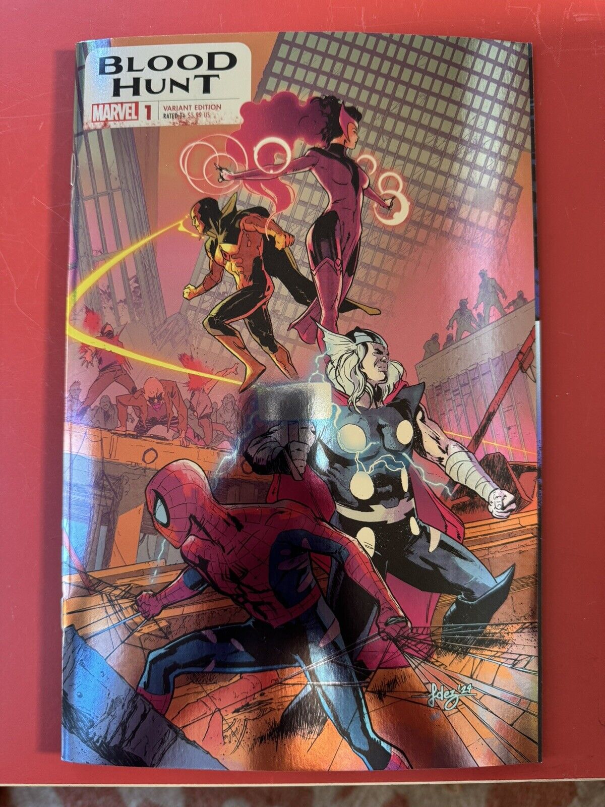 BLOOD HUNT #1 FOIL VARIANT LIMITED EDITION THOR SPIDER-MAN BLADE SCARLET WITCH