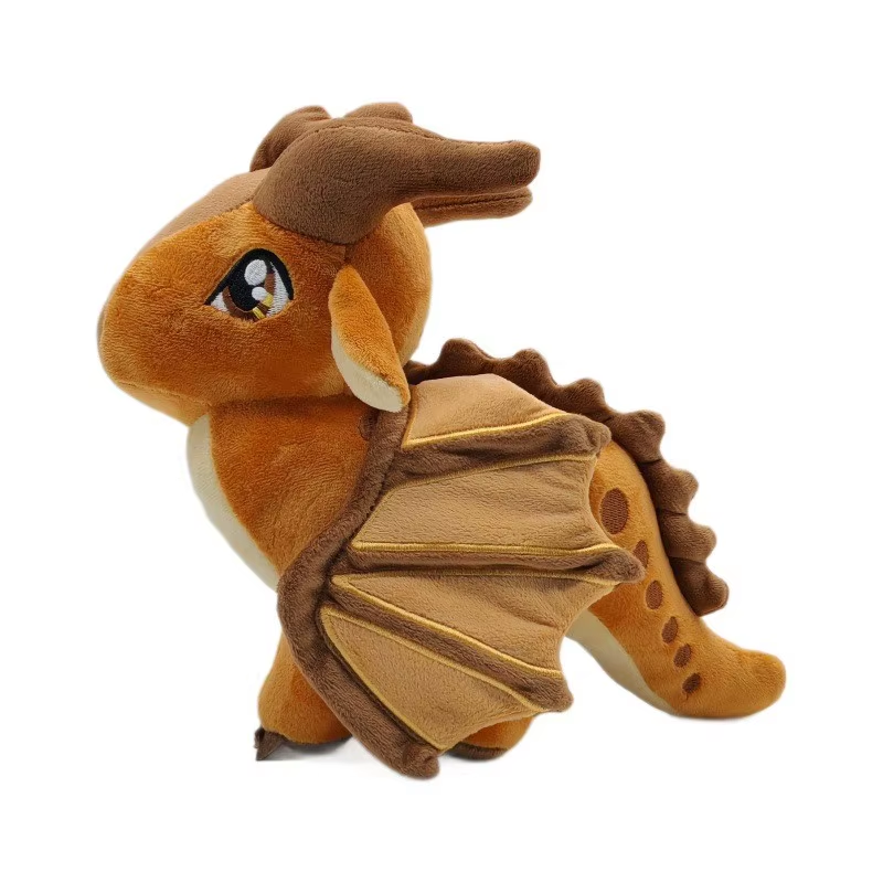 Wings of Fire Toys Dragon Plush Toy Soft Stuffed Animal Cool Brown Dragon Decor