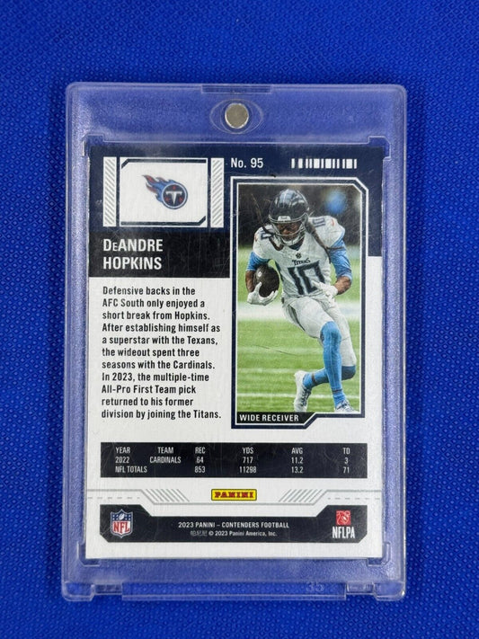 DEANDRE HOPKINS Blue Game Ticket #95 2023 Panini Contenders TITANS /499