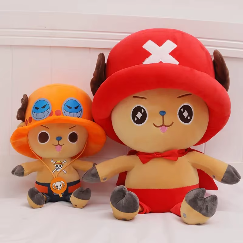 One Piece Anime Figure Luffy Stuffed Plush Doll Toy Bedroom Decoration for Kid X