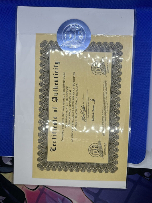 Venom War Venomous #1 1st Print Cover A 2024 Signed By Erica Schultz With COA