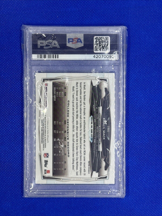 Khalil Mack PSA 9 2014 Topps Chrome ROOKIE Card Rc CHARGERS Mint