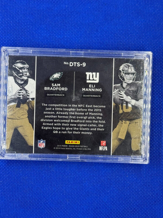 SAM BRADFORD & ELI MANNING DUEL SYMBOLS 2/5 (Refactor) Panini Black Gold