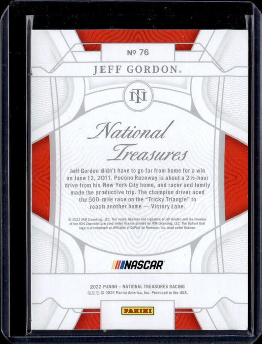 2022 Panini National Treasures - Midnight #76 Jeff Gordon /25