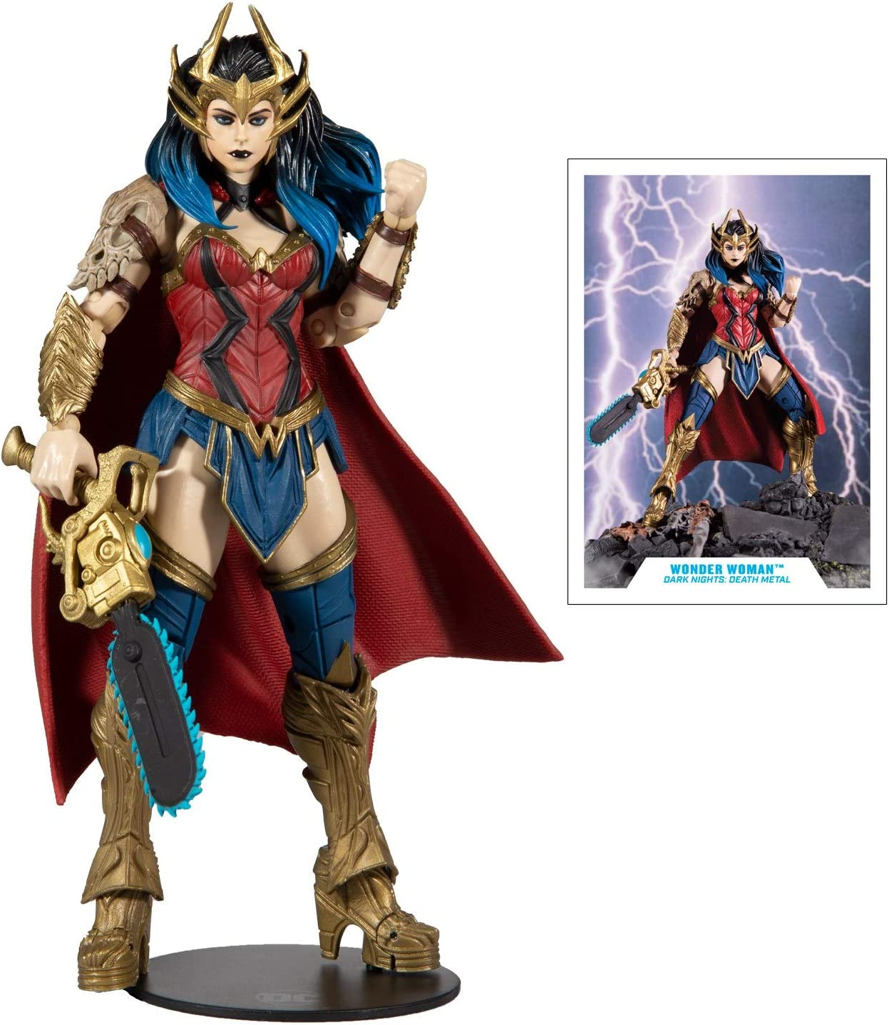 - DC Multiverse Dark Nights: Death Metal Wonder Woman 7" Action Figure with Buil