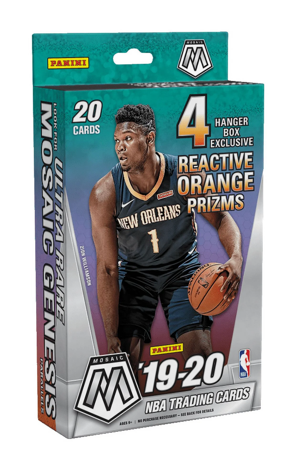 2019-20 Mosaic NBA Basketball Trading Cards Hanger Box- Exclusive - 20 Cards |F