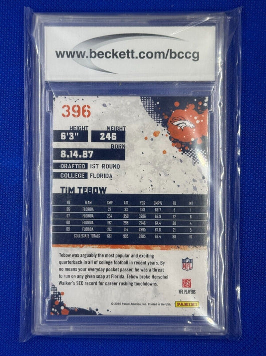 2010 Score - #396 Tim Tebow (RC) BCCG 10 Mint or better