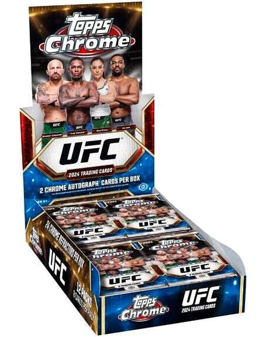 UFC Ultimate Fighting Championship 2024 Chrome Trading Card HOBBY Box (12 Packs,