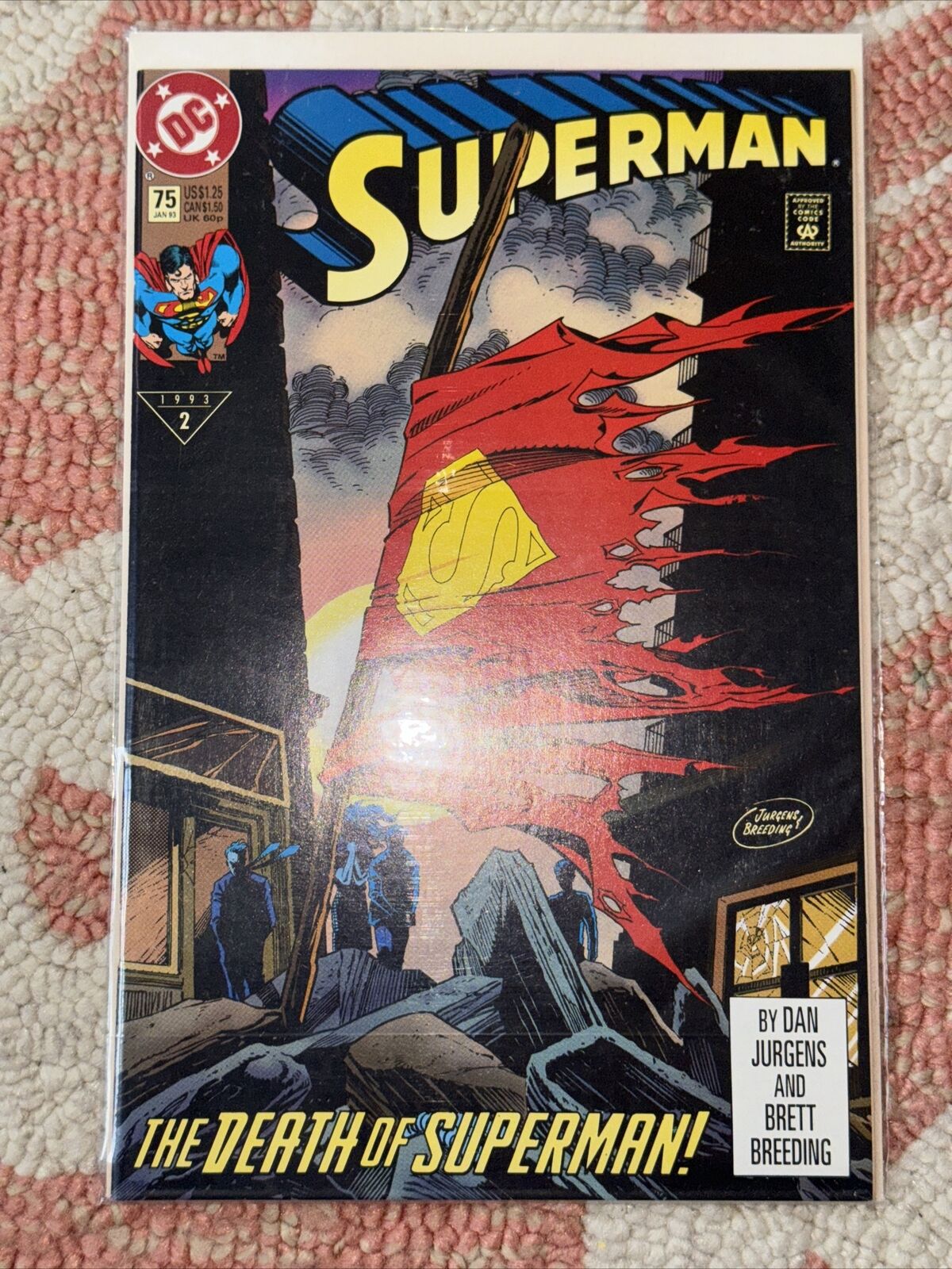 SUPERMAN #75 (1993) DC COMICS 1ST PRINT! DEATH OF SUPERMAN! DOOMSDAY! High Grade