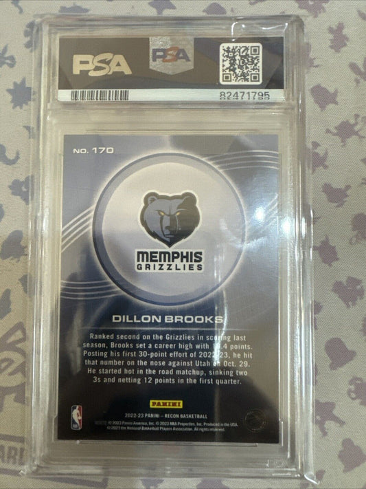 2022-23 Panini Recon - Holo Green #170 Dillon Brooks /5 PSA 8 NM