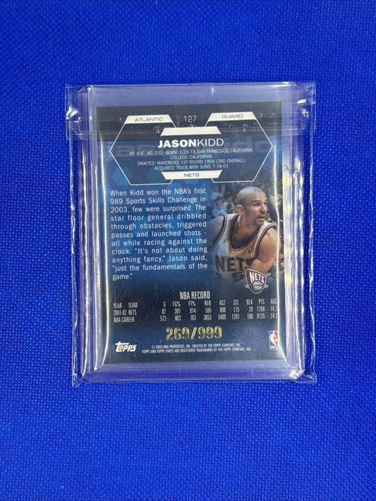 2002-03 Topps Finest Jason Kidd Game-Worn Jersey /999 Nets Mavericks