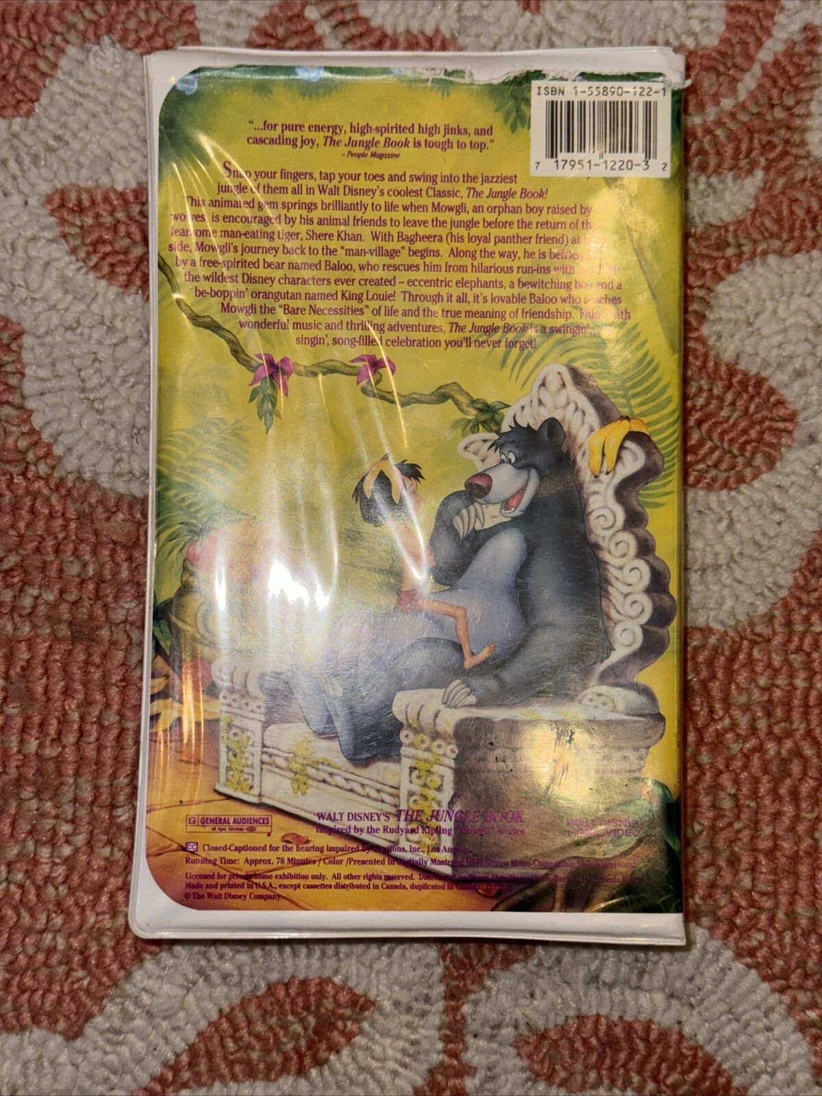 The Jungle Book (1967) (VHS, 1992) Black Diamond Classics