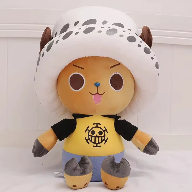 One Piece Anime Figure Luffy Stuffed Plush Doll Toy Bedroom Decoration for Kid X