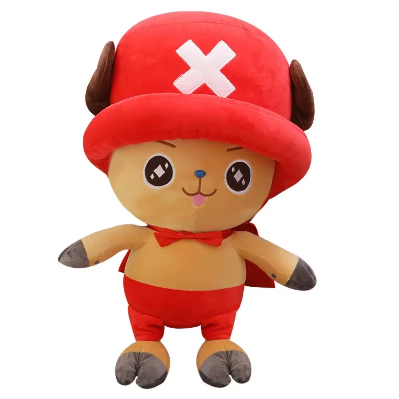 One Piece Anime Figure Luffy Stuffed Plush Doll Toy Bedroom Decoration for Kid X