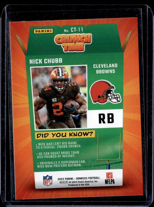 2023 Panini Donruss - Crunch Time #CT-11 Nick Chubb (Galactic)