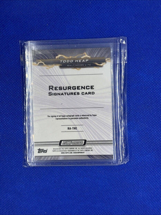 Todd Heap 2023 Topps Composite #RA-THE AUTO Teal Surge Ravens #/149