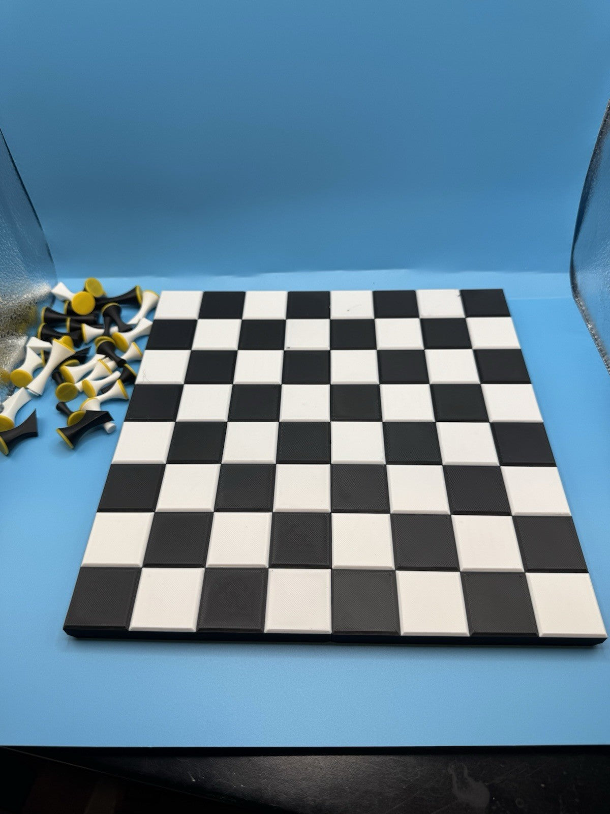 CHESS BOARD WITH STORAGE, With Magnetic Attachment For Lid And Board