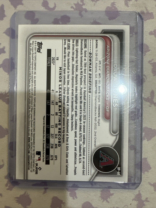 2024 Bowman - Prospects Purple Border #BP-60 Druw Jones /250 (RC)