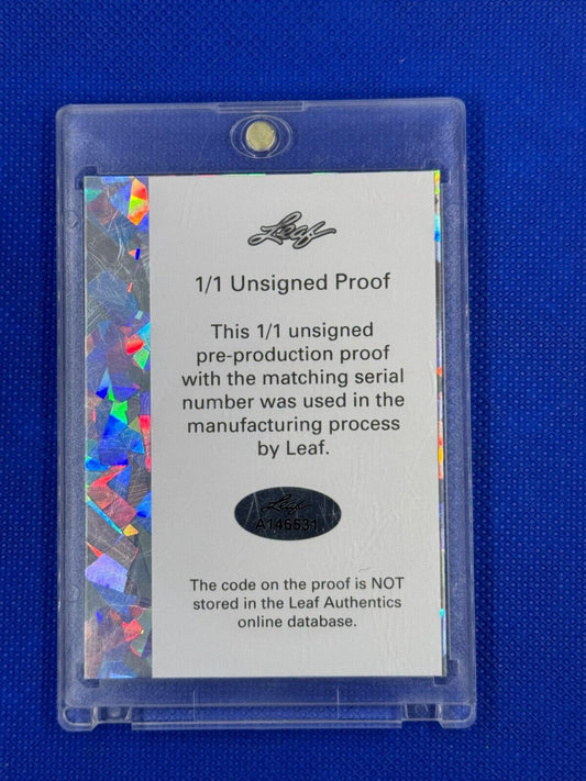 2023 Leaf Exotic 1/1 Druw Jones (Green Ice) Unsigned Proof