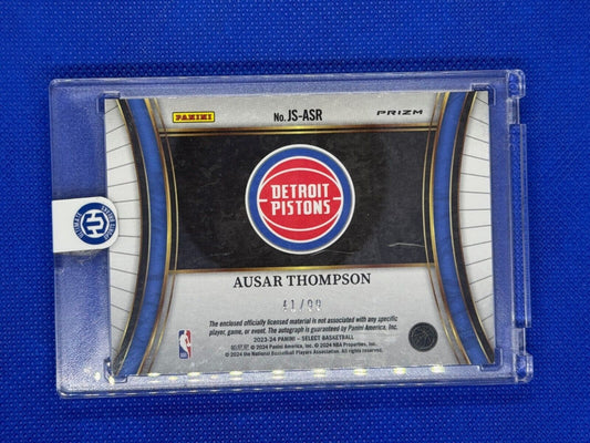 2023-24 Panini Select Jumbo Rookie Signature Swatches #JS-ASR Ausar Thompson /99
