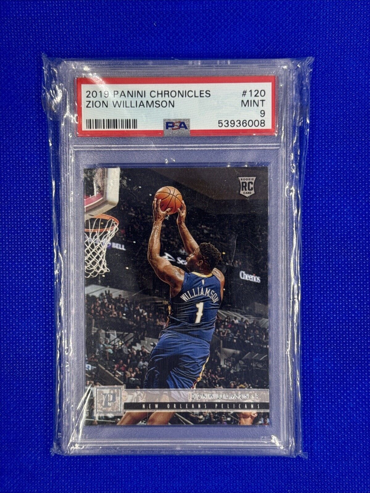 2019 PANINI CHRONICLES PINK ZION WILLIAMSON #120 RC PSA 9 MINT ROOKIE