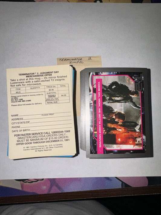 #2-140 Terminator 2 Movie Trading Cards Impel 1991 + 4 Puzzle +38 Sequence