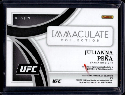 2022 Panini Immaculate UFC Julianna Pena #IS-JPN /99