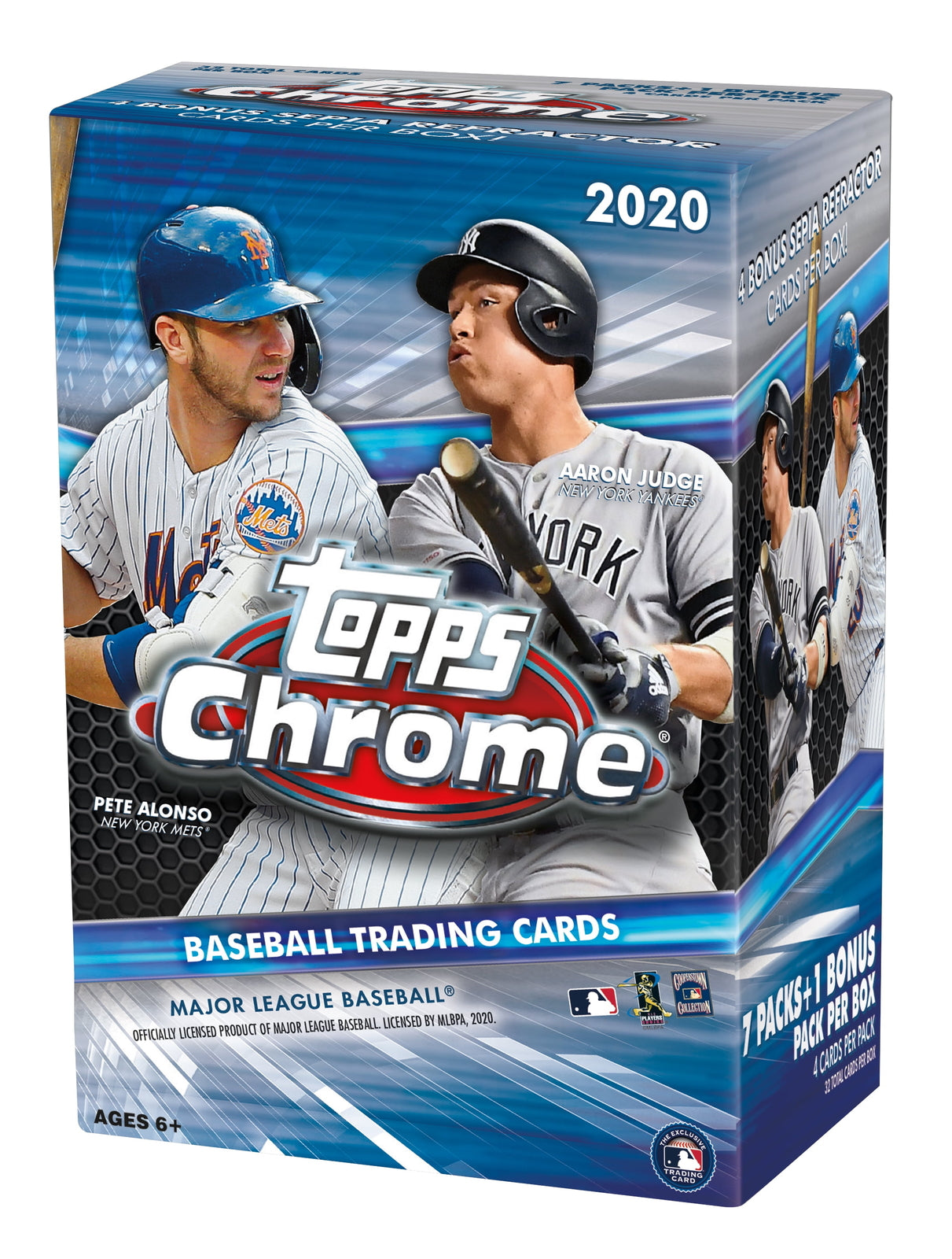 2020 Chrome MLB Baseball Trading Cards Blaster Box- 28 Cards + 1 Bonus Pack