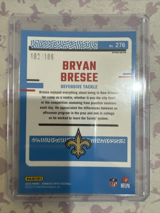 2023 Panini Donruss Optic Football Bryan Bresee Blue Rated Rookie #276 /199