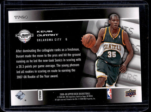 2008-09 Upper Deck True Talents Kevin Durant #TT-24