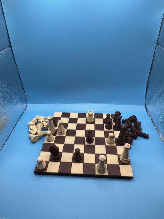 Magnetic Chess Set With Travel Storage. Standard Chess Board Rolls Into Storage