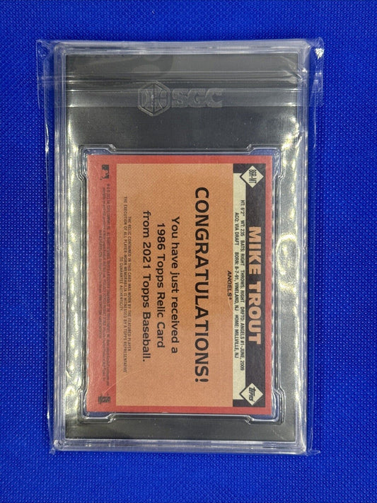 2021 Topps - 1986 Topps Baseball Relics #86R-MT Mike Trout (MEM)