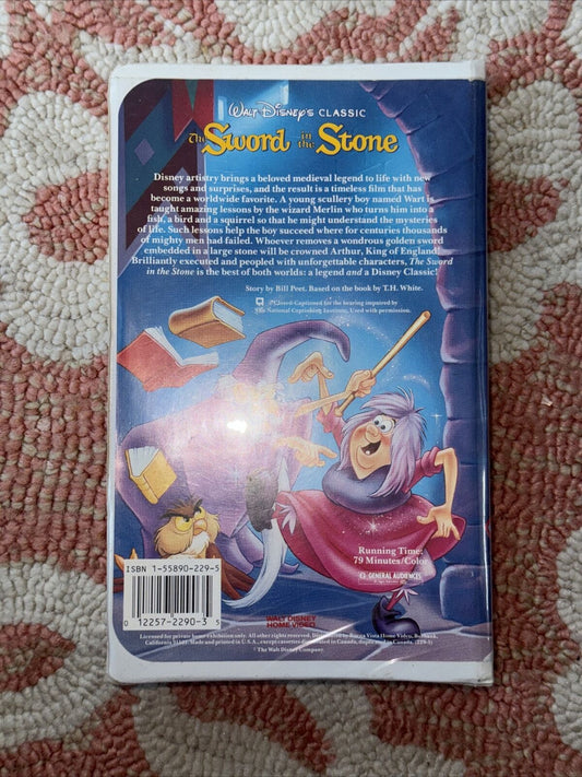 The Sword in the Stone (VHS, 1998) Black diamond