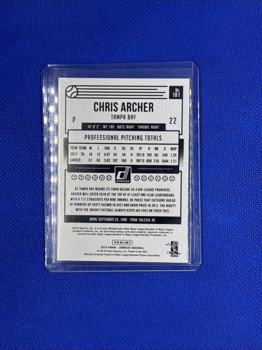 2018 Panini Donruss Mother's Day Ribbon /25 Chris Archer #181